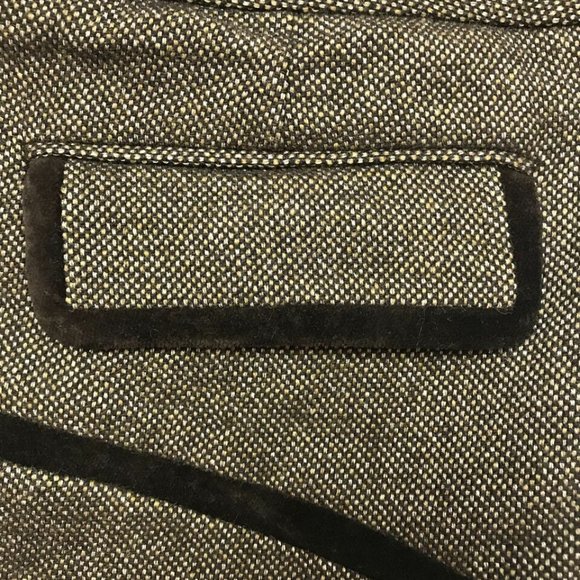CLUB MONACO Sz 6 Skirt Brown Tweed faux Back Pocke - Picture 3 of 6